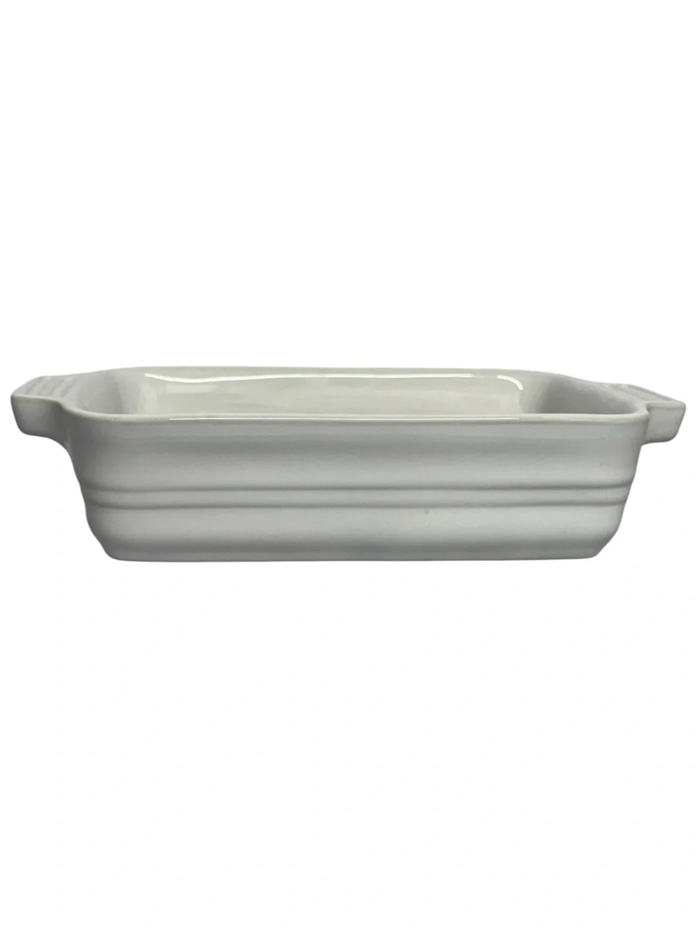 Le Creuset Small White Rectangular Baking Dish with Handles